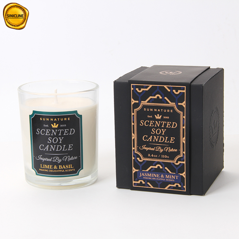 Personalized Black Texture Paper Packaging Candle Boxes