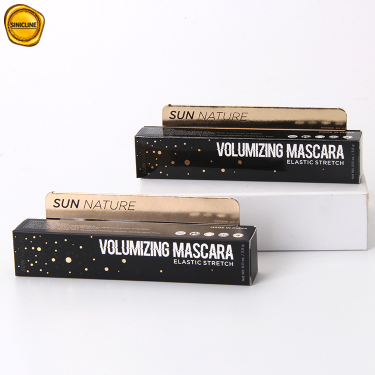 Customized Unique Design Black Paper Mascara Packaging Box