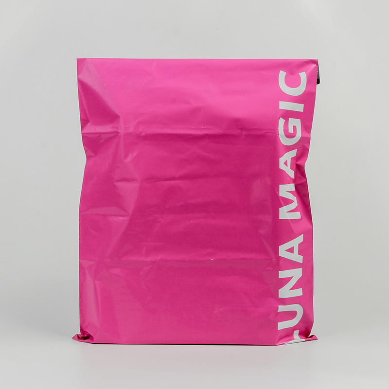 Customized Hot Pink Self-adhesive Cosmetics Packaging Plastic Shipping Bag